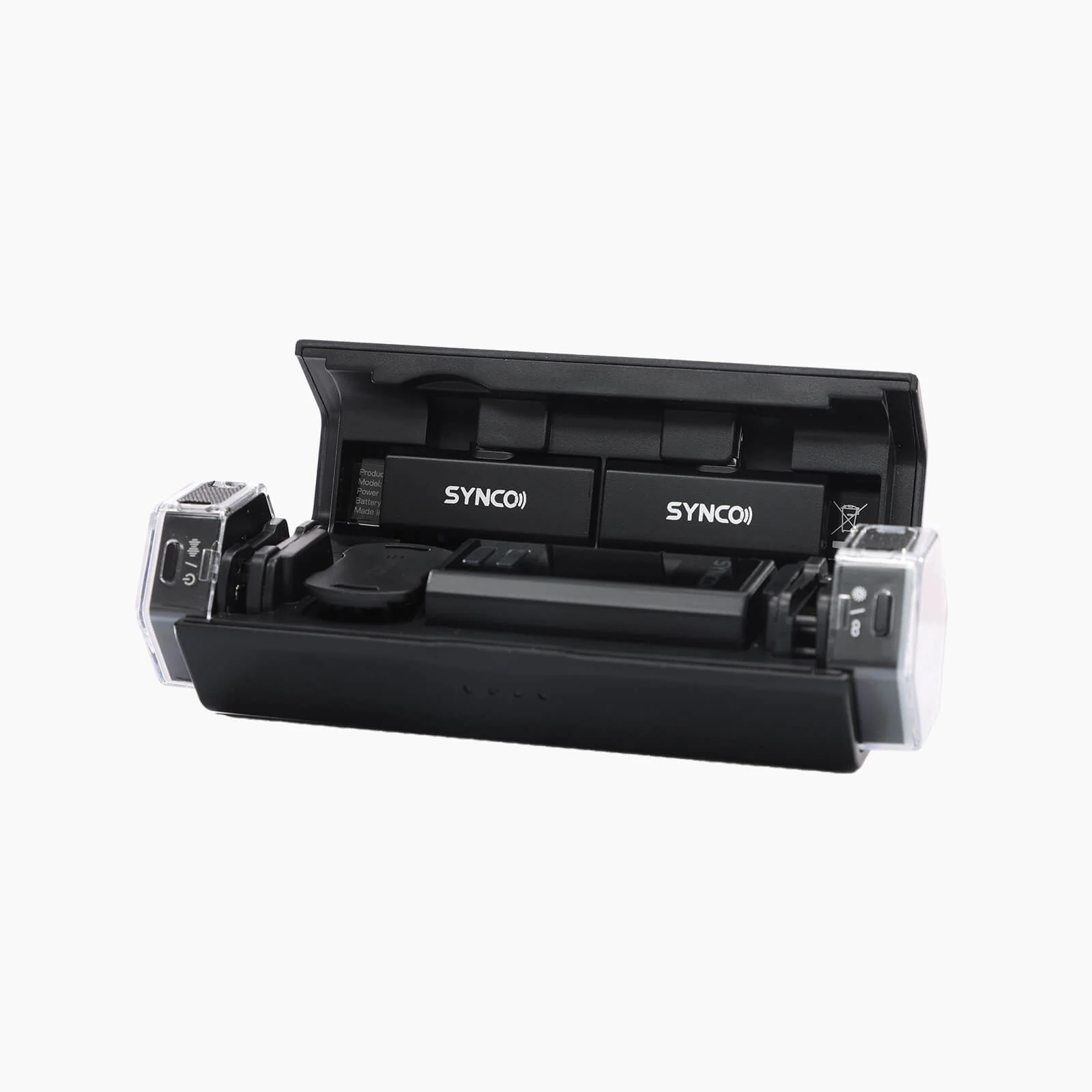 SYNCO G4 Magnetic Mini Wireless Microphone, 3 Wearing Options, Charging Case for 40h Working Total, 300m Transmission, Controllable RGB Light Effects